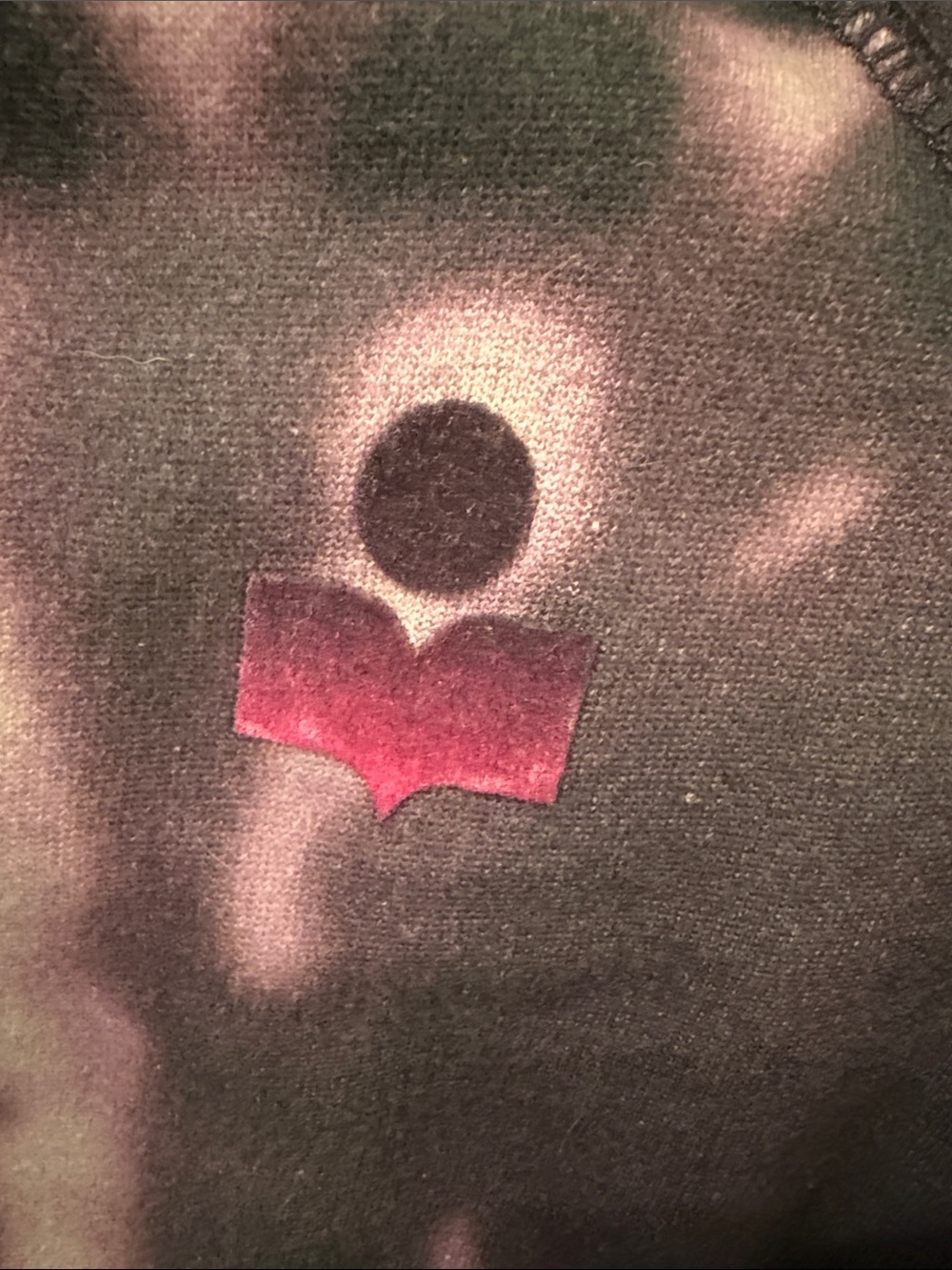 Isabel Marant Tie-Dye Pullover Hoodie in Pink and Charcoal - Picture 5 of 5